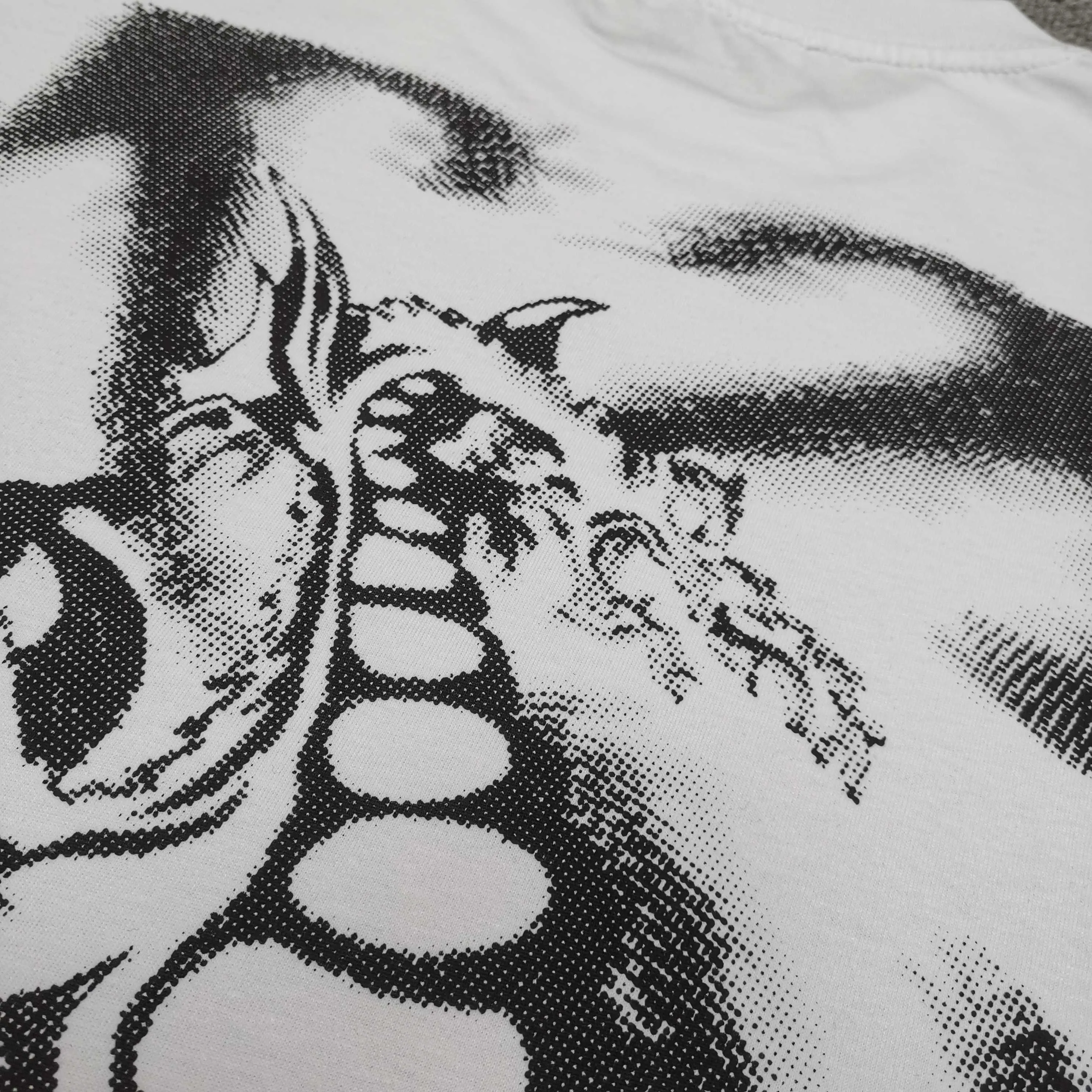 off white new graffiti dragon loose version short-sleeved T-shirt Size: S M L XL Color: Black White P240